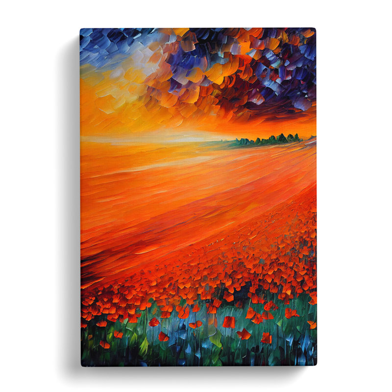 Dockside Poppy Field Vol.1 - Wrapped Canvas, 50cm H x 35cm W x 3cm D