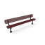 Banc COATEDOUTDOORFURNITURE, violet, perforé, 2,44 m, avec dossier, surface-1124678030-1211726154