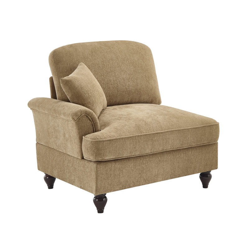 Sofa LSF Chenille W/1 Pillow -Light Coffee