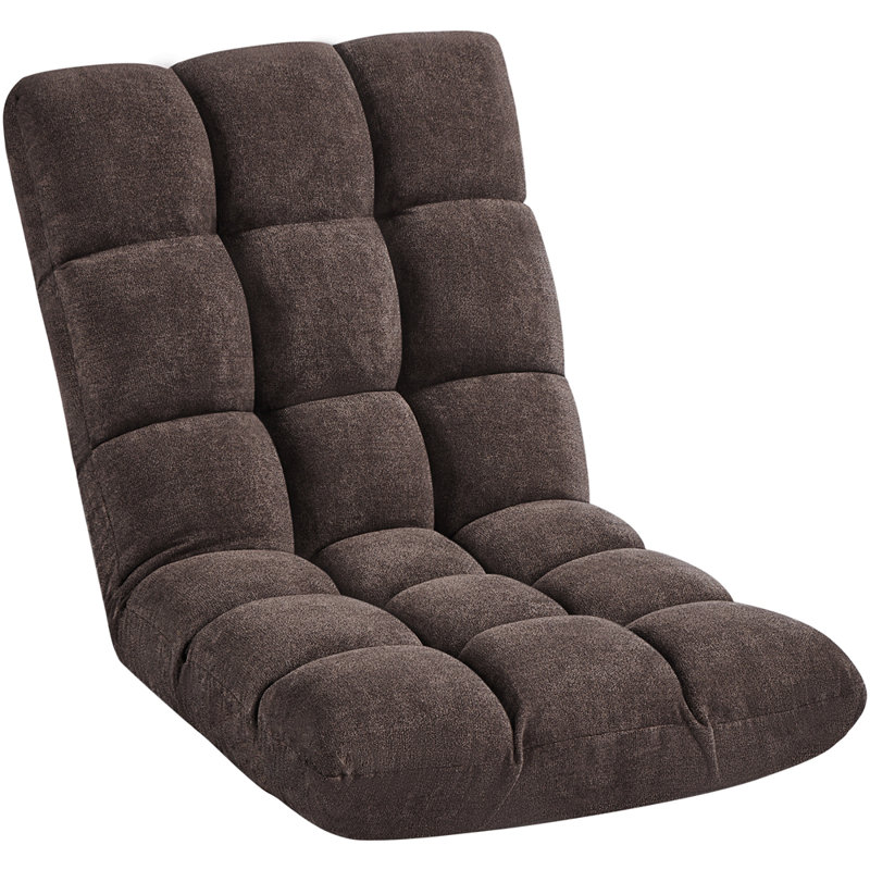 Yaheetech Reclining Ergonomic Floor Game Chair, Brown