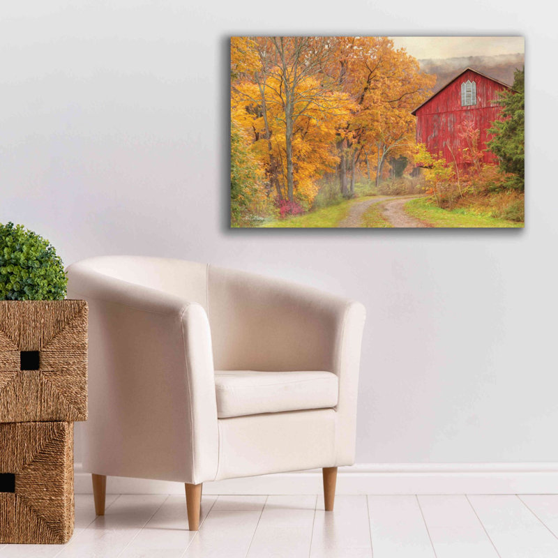 «Hidden Barn» par Lori Deiter, art mural sur toile, H 26 po x l 40 po x P 1,5 po
