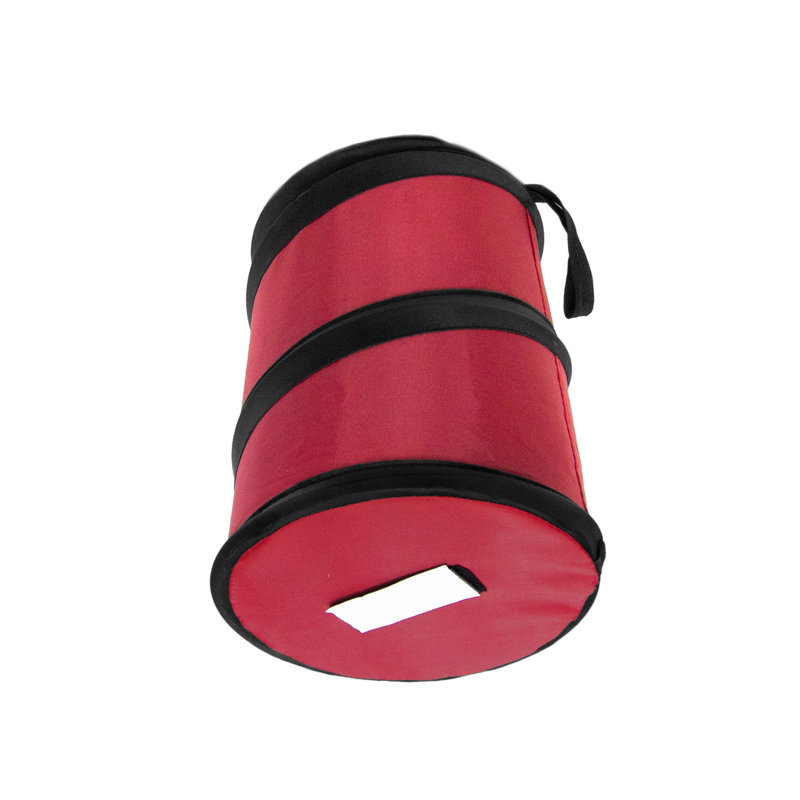 Poubelle pliante, Rouge, 2, H 8,3 po x l 6,3 po x P 6,3 po