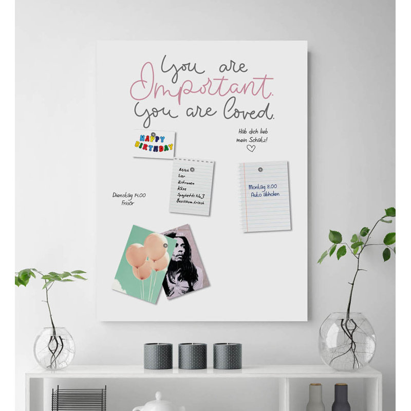 Magnetic Glass Photo Memo Board