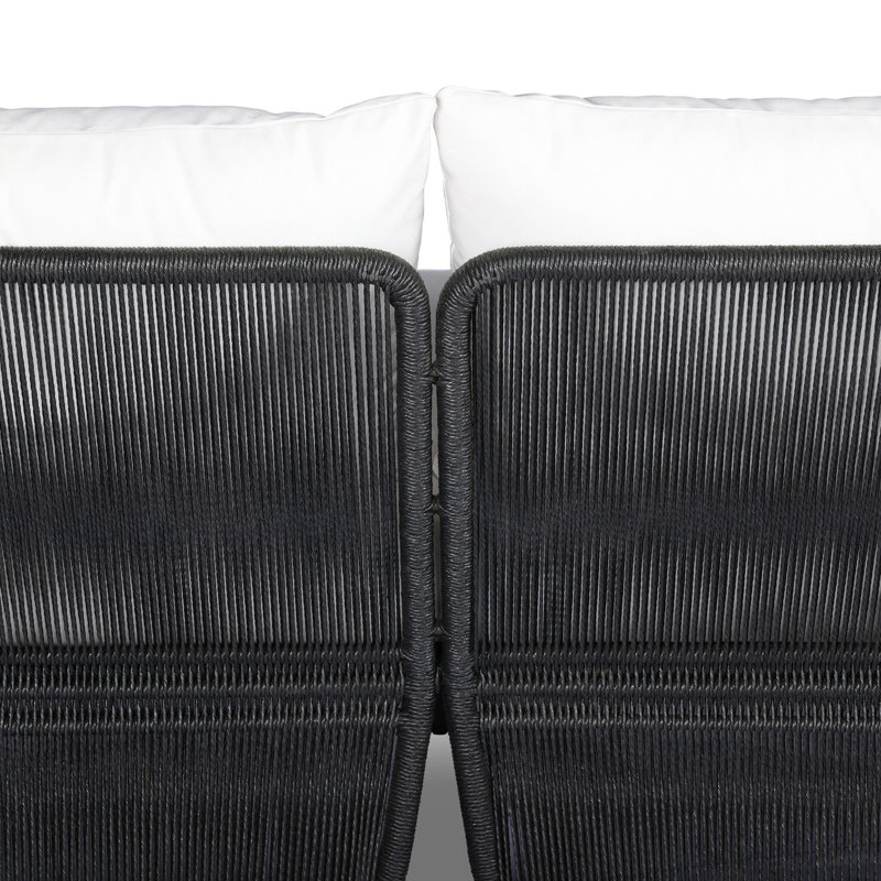 MONDIRA Outdoor 4 - Seat Patio Sofa, Cream, Black