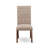Bremond Parson Dining Chairs - Button Tufted Nailhead Trim Light Tan Linen Fabric Padded Chairs, Set of 2, Mahogany-1760194496-1760194497