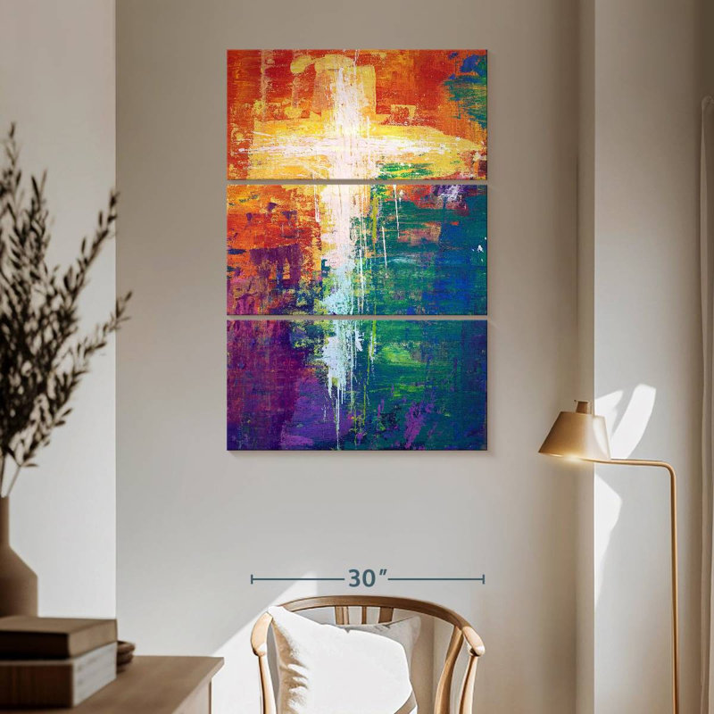 Adella Abstract Cross, 65" H x 42" W