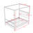 Wood Canopy Platform Bed Frame-1850324712