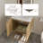 24" Modern Wall Mounted Floating Cabinet Bathroom Vanity with Sink and Wavy Textured Soft-Close Doors,Nature Color-544581650