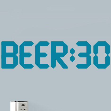 Décalcomanie murale 30 bière, Bleu sarcelle