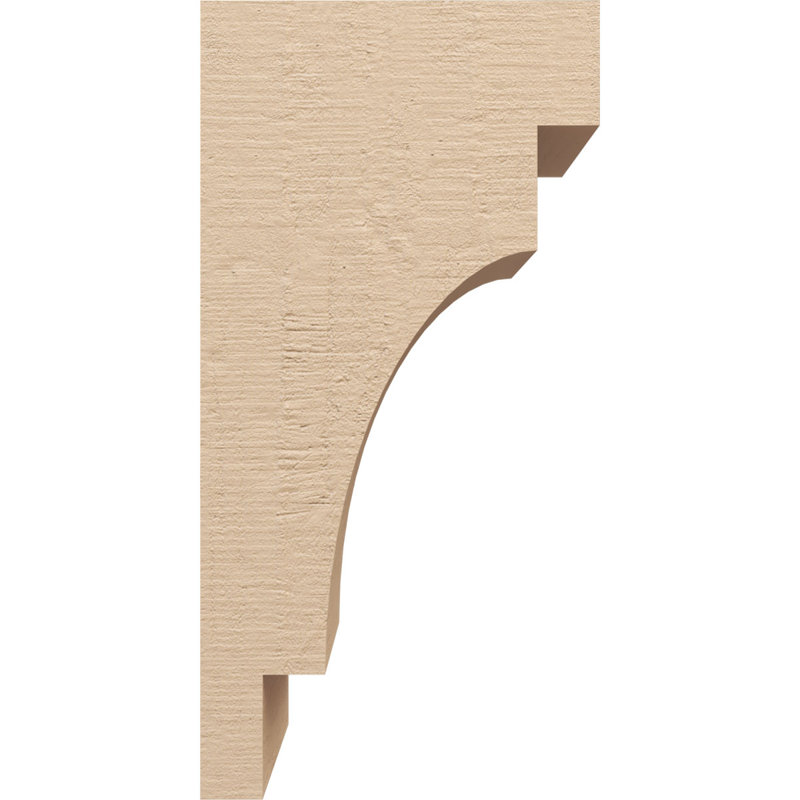 Bois de cèdre méditerranéen, grain de bois TimberThane Corbel, brun clair apprêté, H 18 po x l 9 po x P 9 po