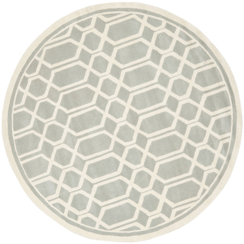 Tapis en laine touffeté à la main Swallow, Rond 7 pi