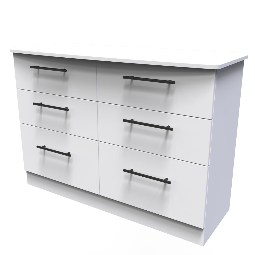 Fully Assembled Macdowell 6 Drawer 112cm W Double Dresser