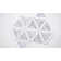 Carrara White Faceted 9.26" x 12" Polished Marble Mesh-Mounted Mosaic Tile