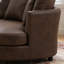 Fauteuil demi-tonneau rembourré en chenille