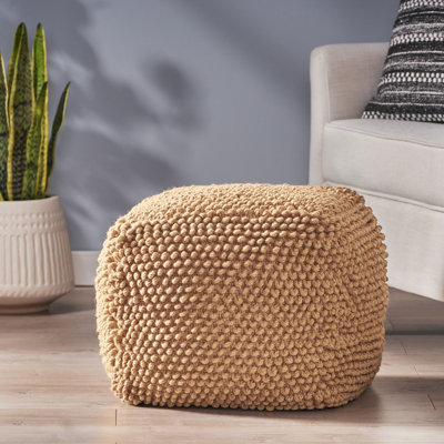Pouf carré de 16 po de largeur