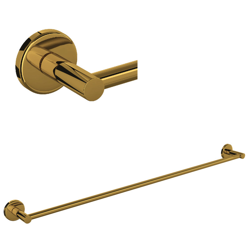 Lombardia® Towel Bar, Unlacquered Brass, 2" H x 32" L x 2.75" D