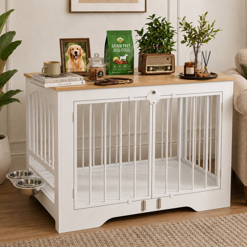 Caisse pour chien robuste, Blanc