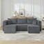 Canapé modulaire modulaire en velours côtelé compressé-57564805
