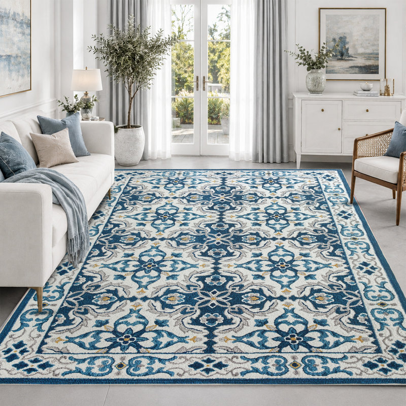 Abstract Machine Printed Area Rug, Rectangle 80 x 150 cm