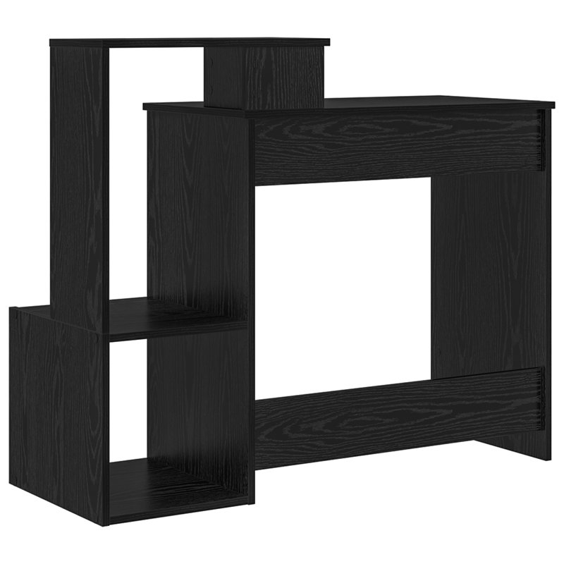 Computer Desk Engineered Wood, MDF Medium, Black Oak