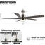 Ventilateur de plafond 54 po avec lumières DEL Krishona-1238363000