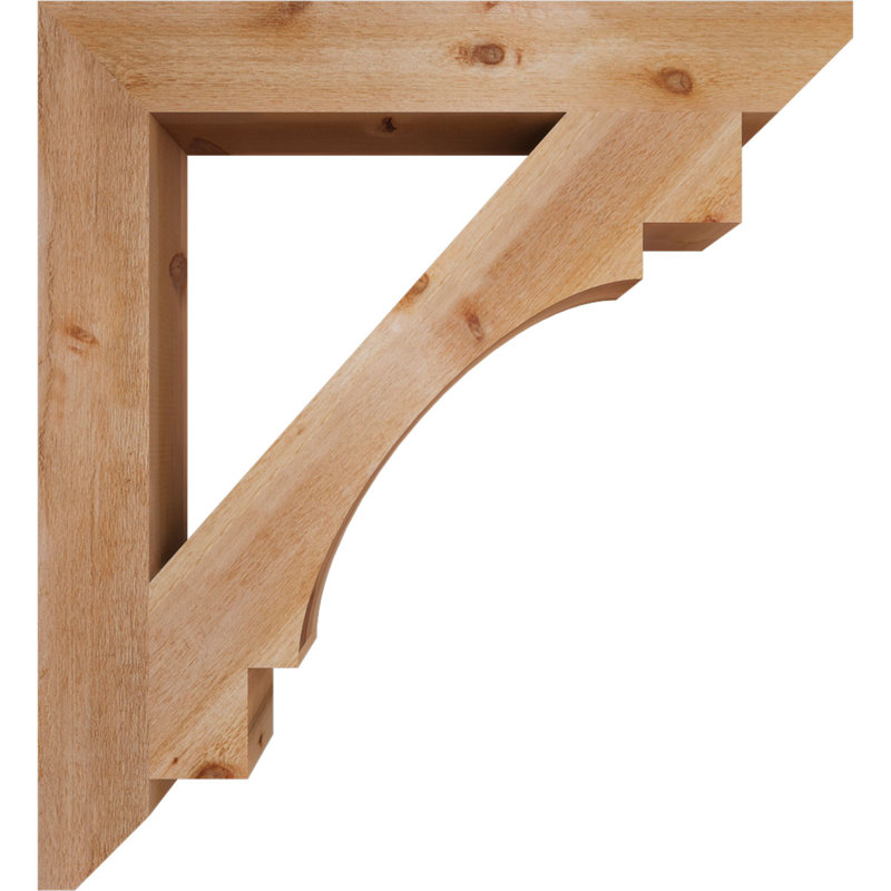 H 6 po x P 6 po Support en bois / corbeau, Cèdre rouge, H 48 po x l 6 po x P 44 po