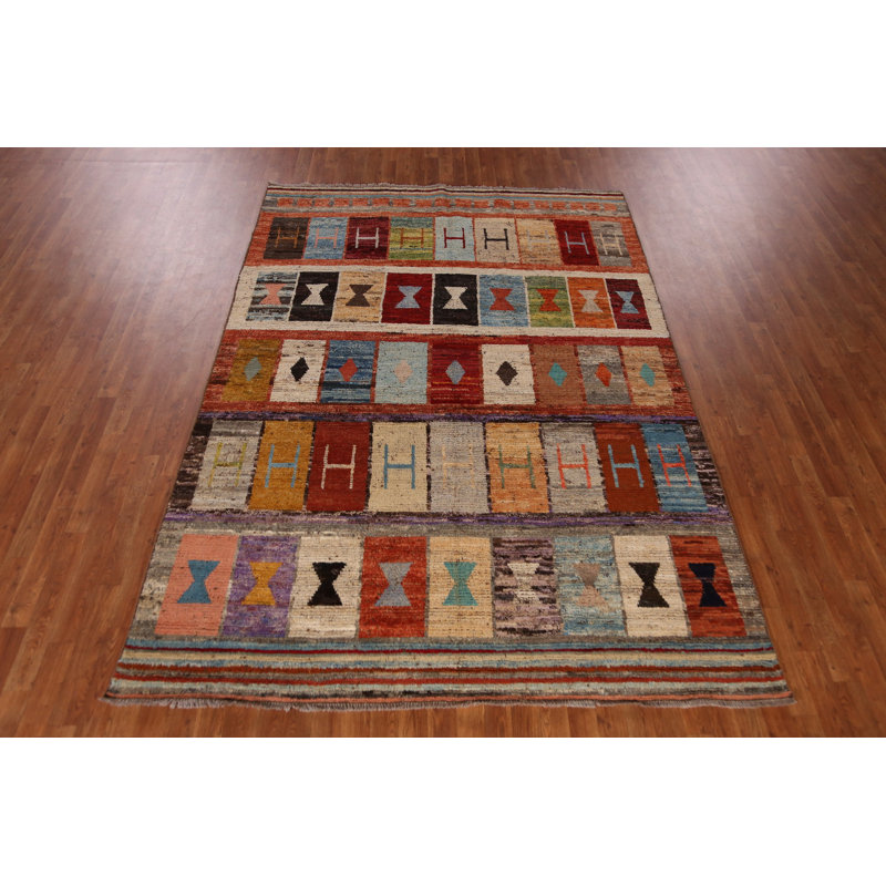 Handmade Moroccan Oriental Area Rug 7x9