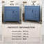 Meuble-lavabo bleu 30 po avec lavabo en céramique, armoire moderne avec 2 tiroirs et tablette réglable-96836492