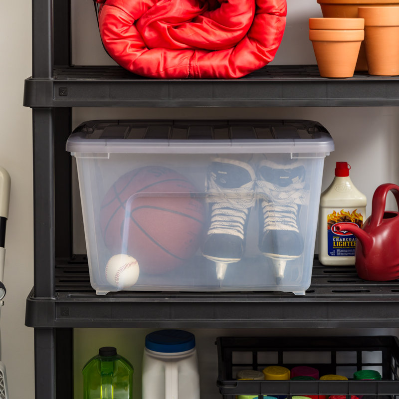 Plastic Storage Box with Latching Lid in Clear, 53