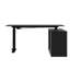 Cyril Adjustable L-Shaped Metal Base Standing Desk-818163491