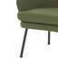 Fauteuil demi-tonneau gris en velours côtelé avec pieds en métal noir, fauteuil d'appoint capitonné Modern Channel avec rembourrage en mousse dense, fauteuil simple confortable pour le bureau de la chambre à coucher du salon-1895059109