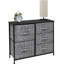 Commode 5 tiroirs - Gris / blanc-1789600485
