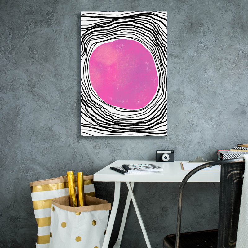 «Ivy Bronx» «Purple Circle» par Svetlana Aleynikova, art mural sur toile, H 26 po x l 18 po
