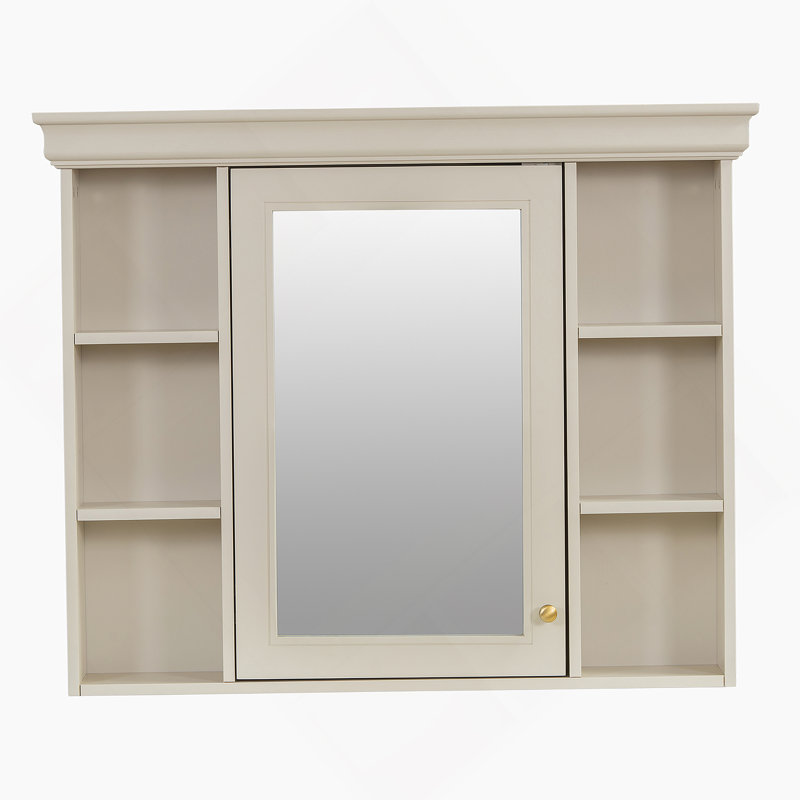 Armoire de rangement murale bleue 35 po x 28 po avec porte miroir