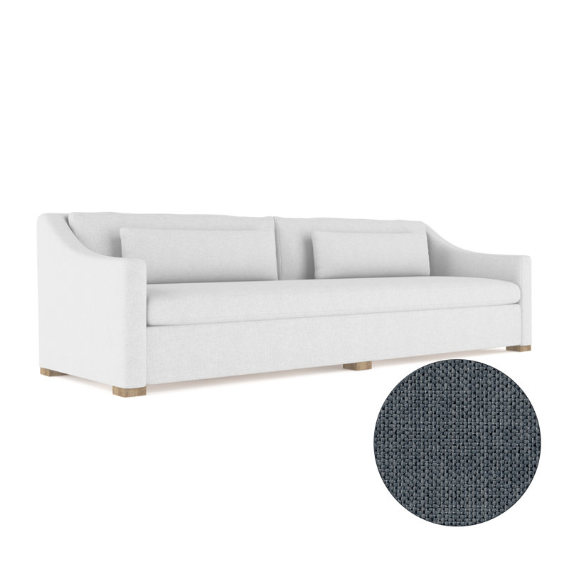 Canapé Crosby, H 32,5 po x l 120 po x P 38 po, Naturel, Lin à tissage de galets Bluebell