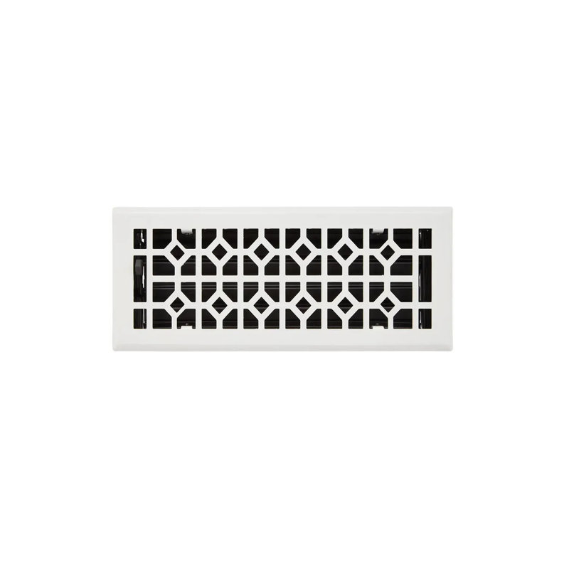 Registre de plancher en acier Appert, Blanc, 4 po x 12 po