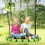 AIYAPLAY Kids Nest Swing Seat Height-Adjustable 100cm Diameter Black/Green