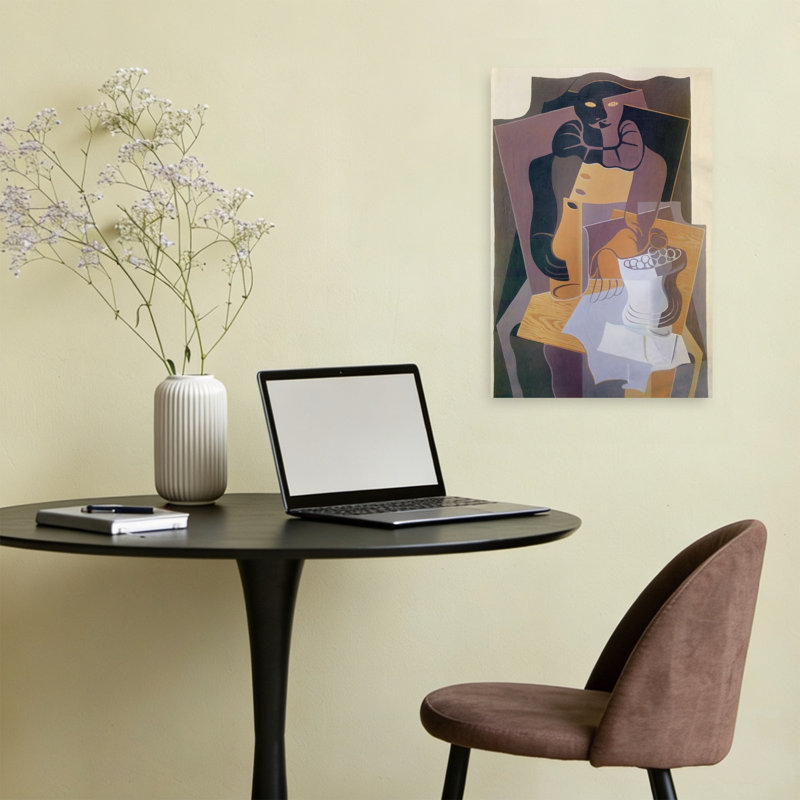 Pierrot, 1922, estampe d'art mural abstrait contemporain, 24" H x 16" W