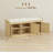 Shoe Storage Bench With Woven Rattan Doors, Shoe Bench-1591918759