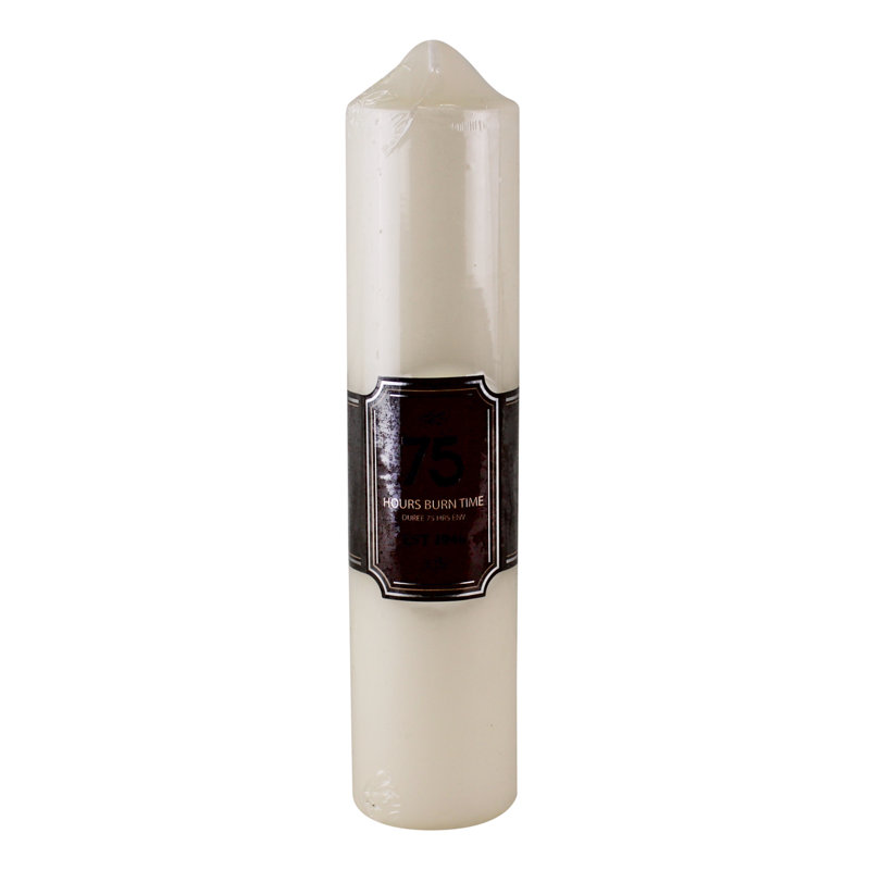 Unscented Pillar Candle, 22cm H x 5cm W x 5cm D