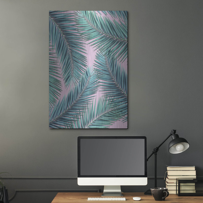 Art mural en métal «Palm» par Mark Ashkenazi Latitude Run®, H 36 po x l 24 po