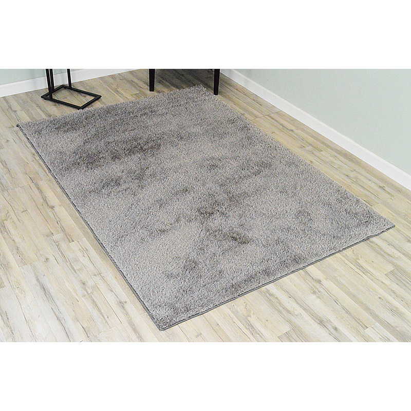 Tapis gris zone poils longs Rauch