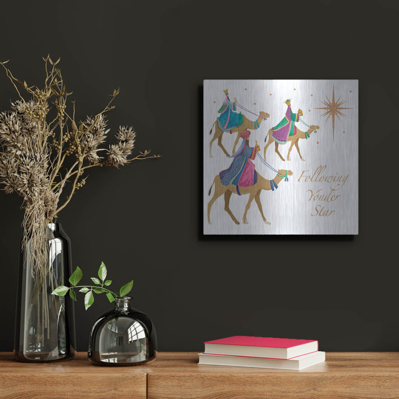  Art mural en métal «Kings suivant l'étoile» par Elle Media Group, 12 po x 12 po, H 12 po x l 12 po