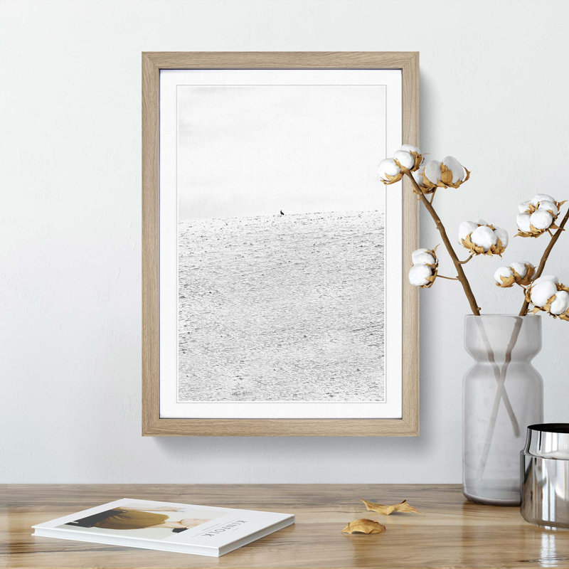 Hare at Wintertime - Framed Print, 65cm H x 48cm W x 2cm D, Oak Framed