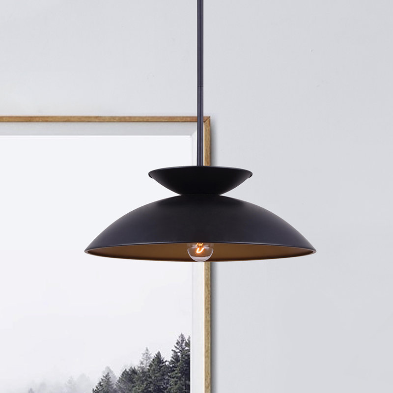 Luminaire suspendu en forme de dôme à 1 lumière