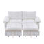 Canapé-lit gigogne en velours blanc avec matelas