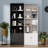 71" Tall Bookshelf With 6 Cubes And 2 Doors, 4-tier Bookshelf, Open Shelf Bookcase With Cabinet, Modern Cube Storage Organizer For Living Room, And Office, White-1153802130