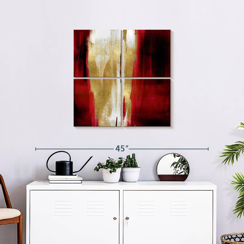 Avery chute libre rouge avec or I, H 26 po x l 26 po