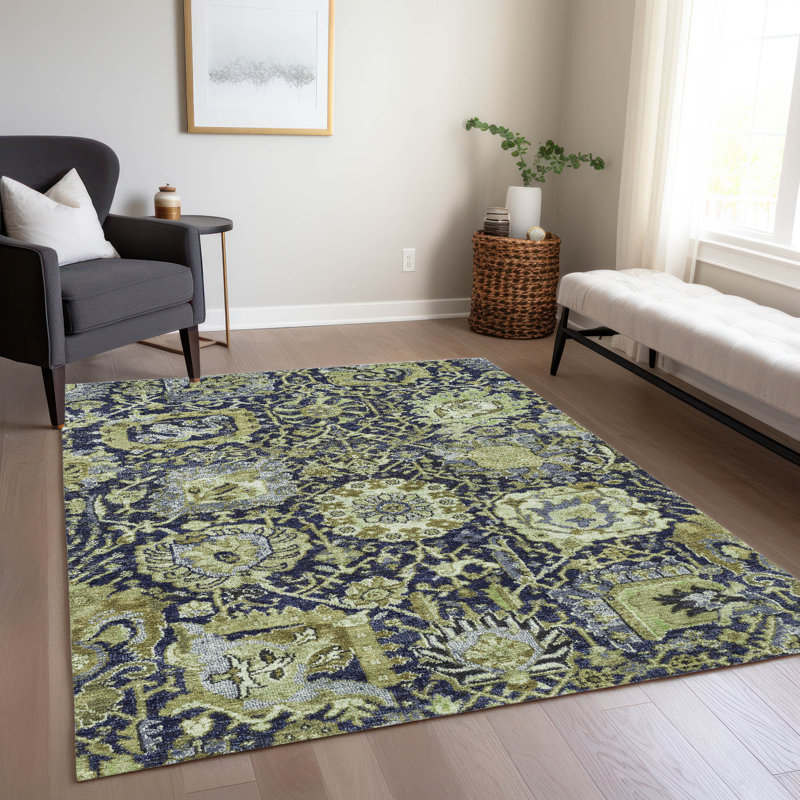 Tapis intérieur / extérieur lavable à la machine Christain ACN1321, Rectangle 5 pi x 7 pi 6 po