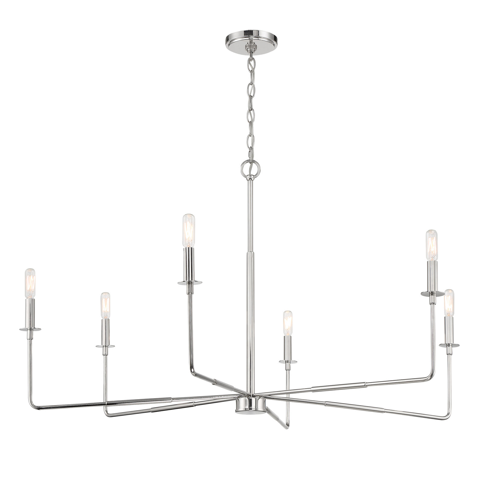 Alysa 6-Light Chandelier, Polished Nickel